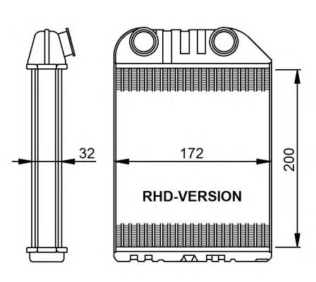 54286 NRF Radiador de forno (de aquecedor)