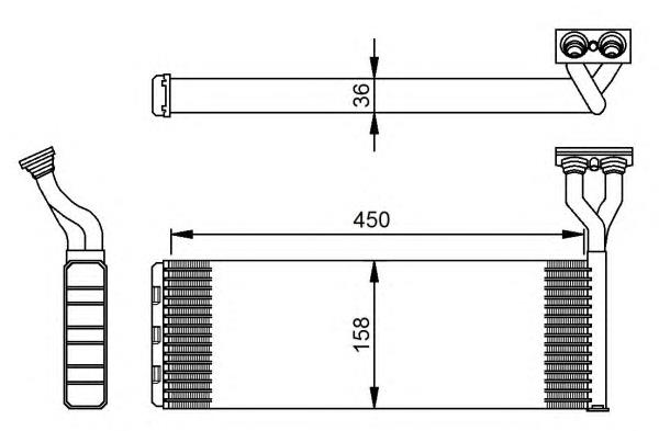 Radiador de forno (de aquecedor) NRF 54285 preço, a partir de 86,22 USD