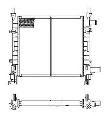 Radiador de esfriamento de motor XS5H8005EA Ford