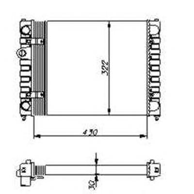 Radiador de esfriamento de motor 54686 NRF