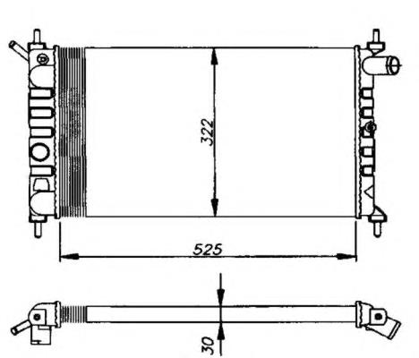 Radiador de esfriamento de motor 90412252 Opel