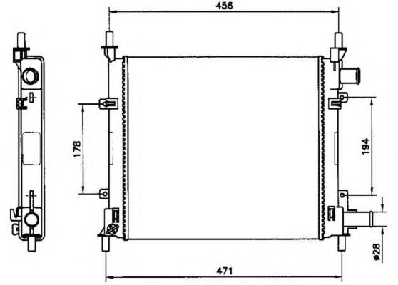 54601 NRF Radiador de esfriamento de motor