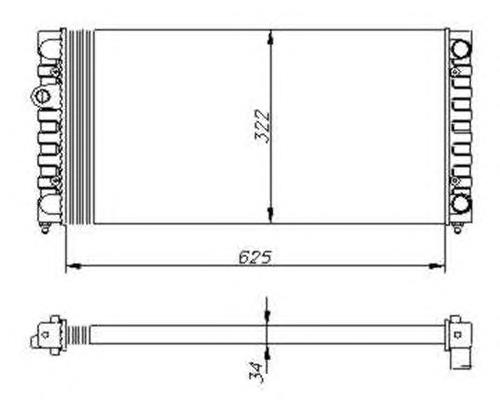 Compre 1H0121253D VAG Radiador de esfriamento de motor