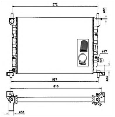 Radiador de esfriamento de motor 1098807 Ford