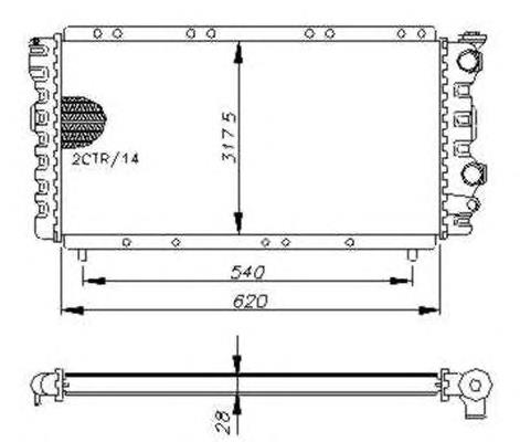 Compre 7700736827 Renault (RVI) Radiador de esfriamento de motor