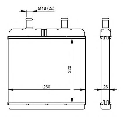 Radiador de forno (de aquecedor) 73472 Asam