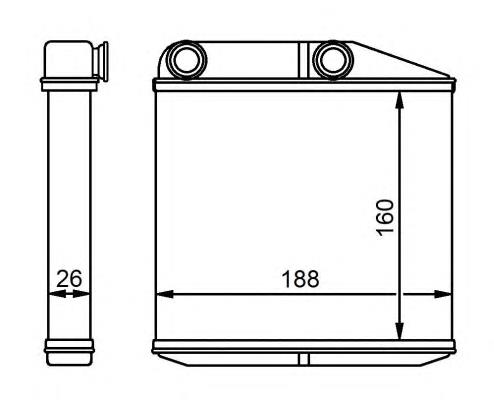 77366932 Fiat/Alfa/Lancia Radiador de forno (de aquecedor)