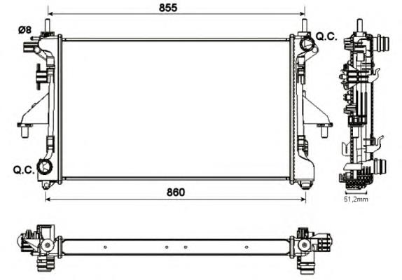 Radiador de esfriamento de motor Peugeot/Citroen 00001330S3 preço, a partir de 66,93 USD