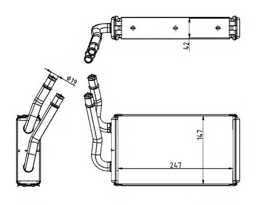 1350118 Ford Radiador traseiro de forno (de aquecedor)