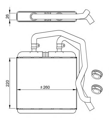 Radiador de forno (de aquecedor) 73472 Asam