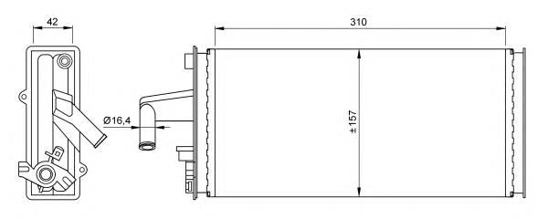 54259 NRF Radiador de forno (de aquecedor)