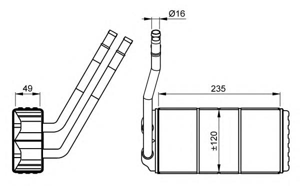Radiador de forno (de aquecedor) Land Rover JEF100150 preço, a partir de 68,13 USD