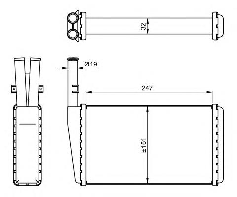UTP1725 Land Rover Radiador de forno (de aquecedor)