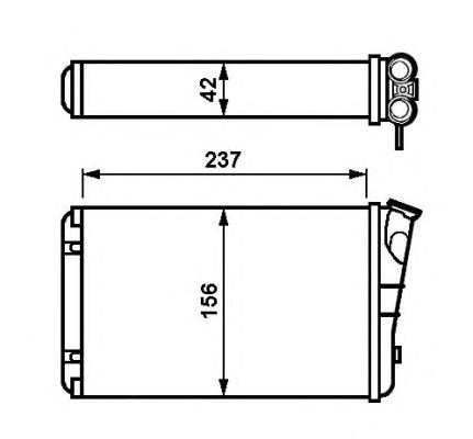 Radiador de forno (de aquecedor) 1618026 Opel