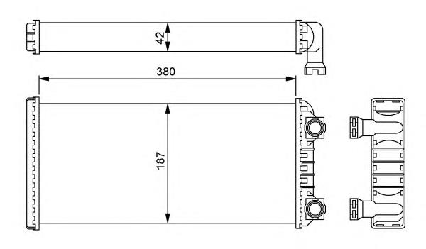 Radiador de forno (de aquecedor) Volvo 85104947