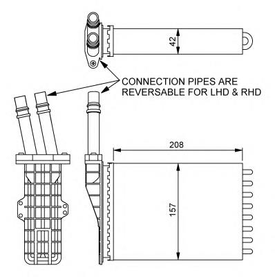 54245 NRF Radiador de forno (de aquecedor)