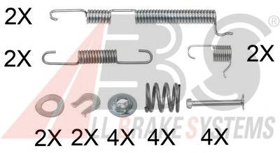  Kit de montagem das sapatas traseiras de tambor Nissan Micra hatchback (K10) (1982 - 1992) 