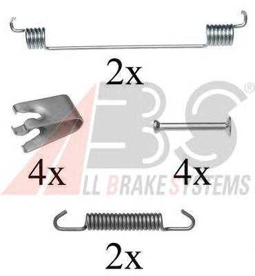 Kit de montagem das sapatas traseiras de tambor 1522222 Ford