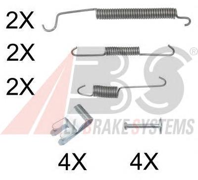 Kit de montagem das sapatas traseiras de tambor 4600A016 Mitsubishi