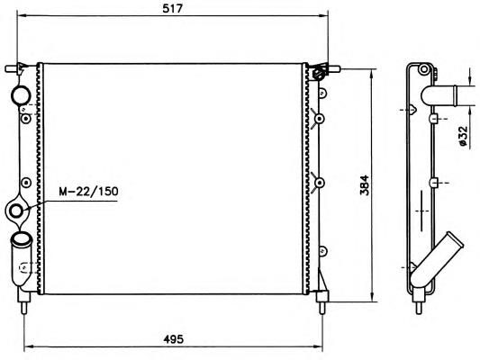 Radiador de esfriamento de motor 58786 NRF