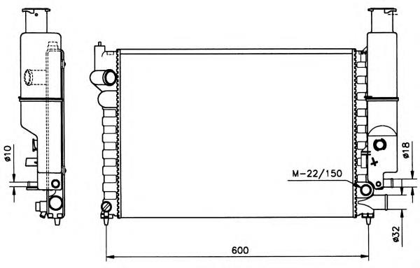 Radiador de esfriamento de motor 5765081 Polcar