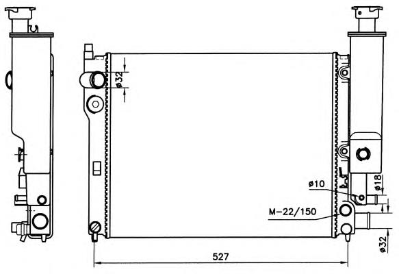 Radiador de esfriamento de motor NRF 58776