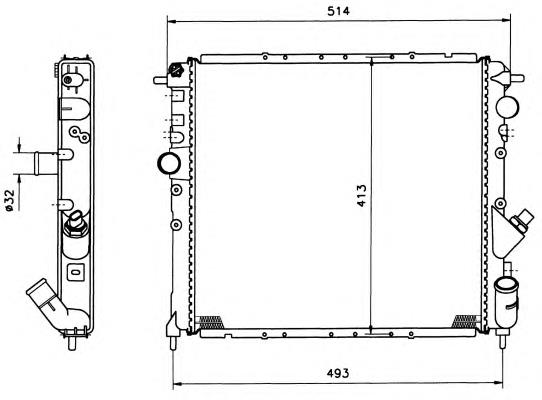 Compre 7700803753 Renault (RVI) Radiador de esfriamento de motor