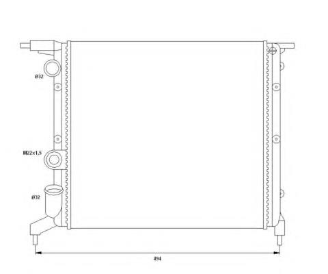 Radiador de esfriamento de motor 58785 NRF