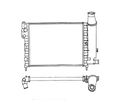 Radiador de esfriamento de motor 58814 NRF