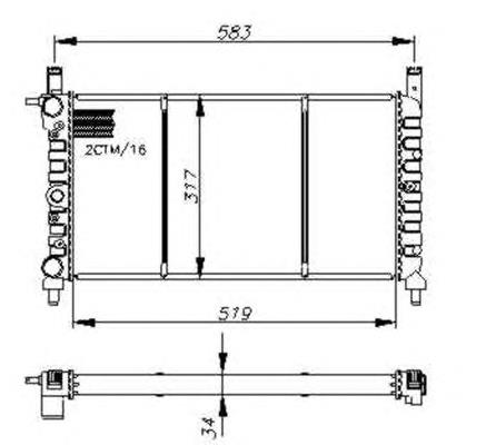 58732 NRF Radiador de esfriamento de motor