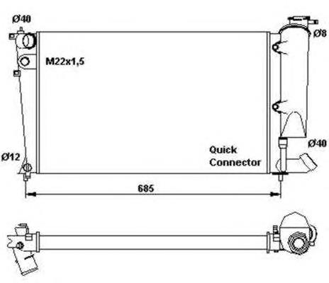 Radiador de esfriamento de motor 58923 NRF
