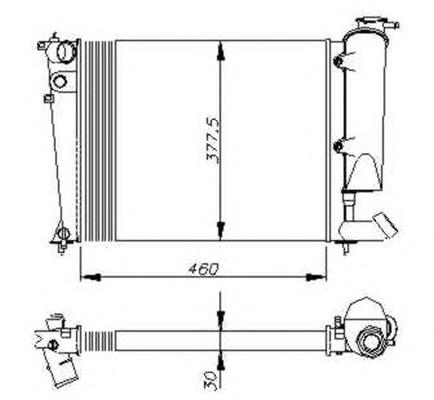 Radiador de esfriamento de motor 58823 NRF