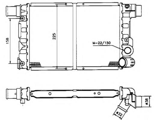58844 NRF Radiador de esfriamento de motor