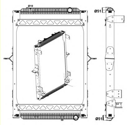 Radiador de esfriamento de motor 58404 NRF