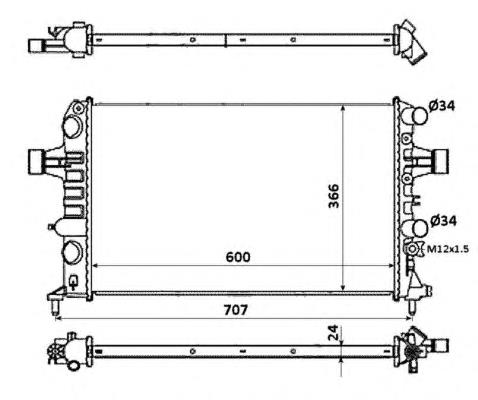 Radiador de esfriamento de motor Opel 1300258 preço, a partir de 79,46 USD