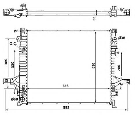 58356 NRF Radiador de esfriamento de motor