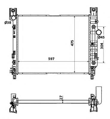 Radiador de esfriamento de motor 69451 Nissens