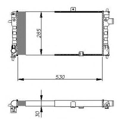 58675 NRF Radiador de esfriamento de motor