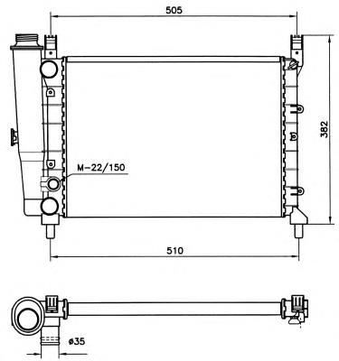 58705 NRF Radiador de esfriamento de motor