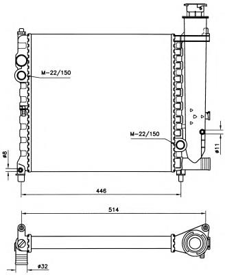58714 NRF Radiador de esfriamento de motor