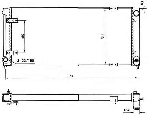 Radiador de esfriamento de motor 58712 NRF