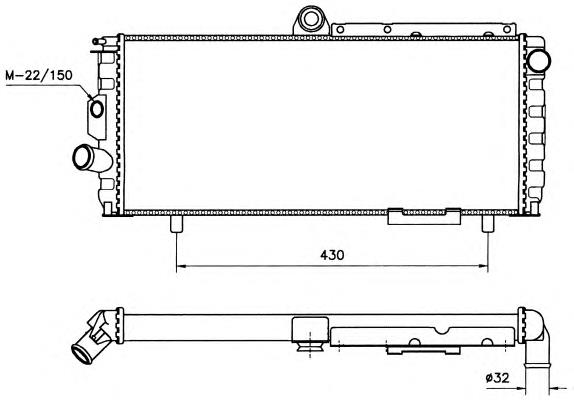 Radiador de esfriamento de motor 60010 Nissens