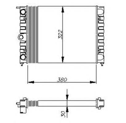 Radiador de esfriamento de motor 58696 NRF
