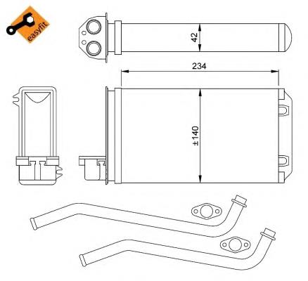 58617 NRF Radiador de forno (de aquecedor)