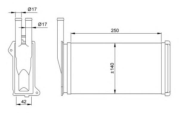 Radiador de forno (de aquecedor) NRF 58638