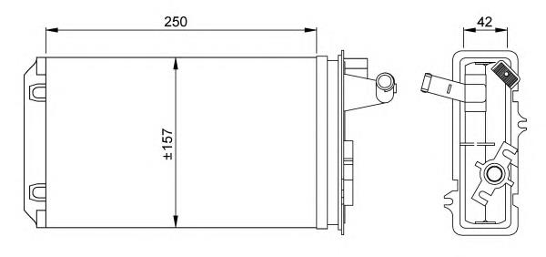 Radiador de forno (de aquecedor) Fiat/Alfa/Lancia 60779470