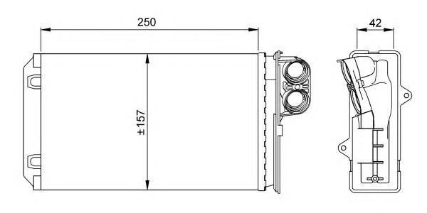 644877 Peugeot/Citroen Radiador de forno (de aquecedor)