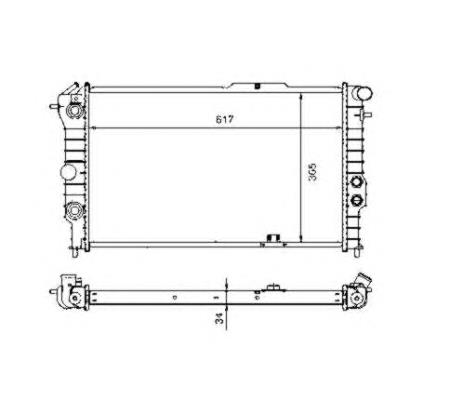 58973 NRF Radiador de esfriamento de motor