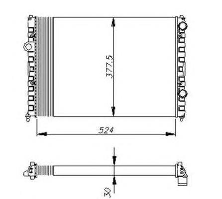 Radiador de esfriamento de motor 58947 NRF