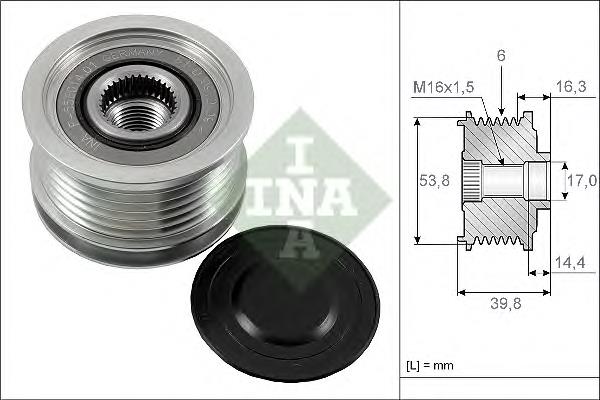 535017010 INA Polia do gerador